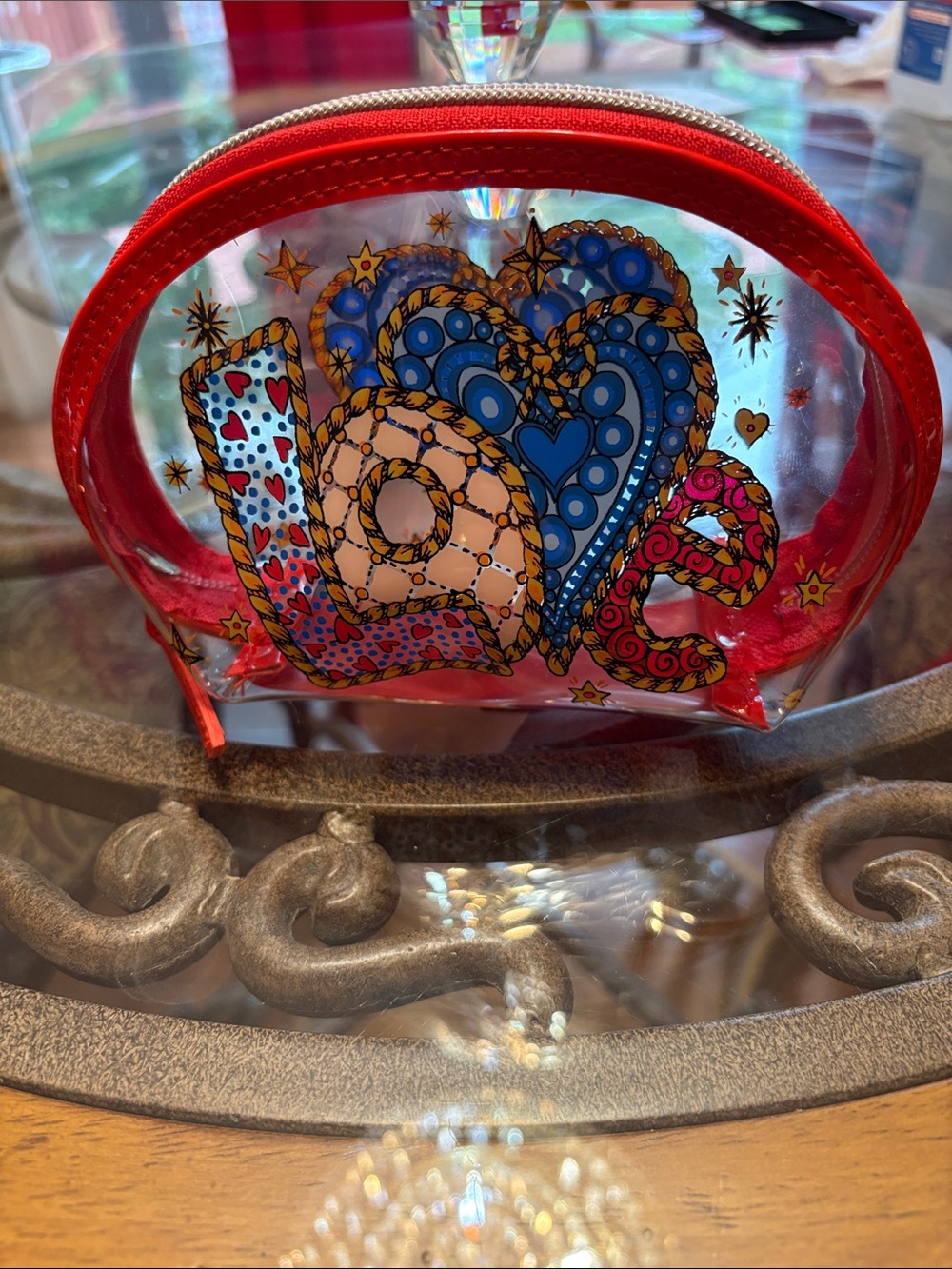 Brighton “Celebrate” VIP “LOVE” clear Cosmetic pouch